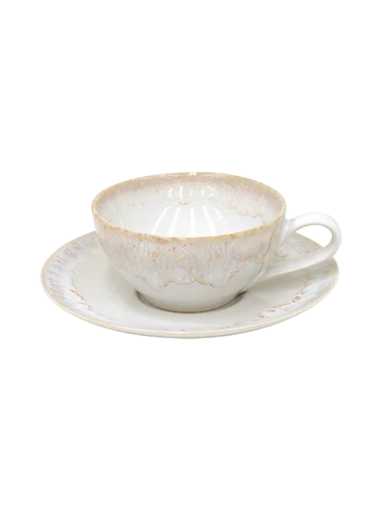 Handgefertigte Tee- & Kaffeetasse „Taormina“ mit Untersetzer Costa Nova
