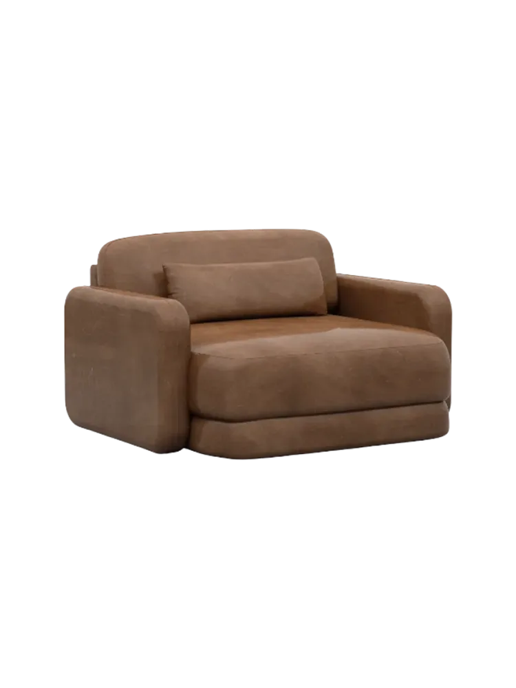Design Echtleder Loungesessel „Twiga“ Echtleder Choco Brown BLOOMINGLOFT Collection
