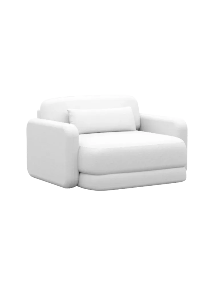 Design Echtleder Loungesessel „Twiga“ Echtleder White BLOOMINGLOFT Collection