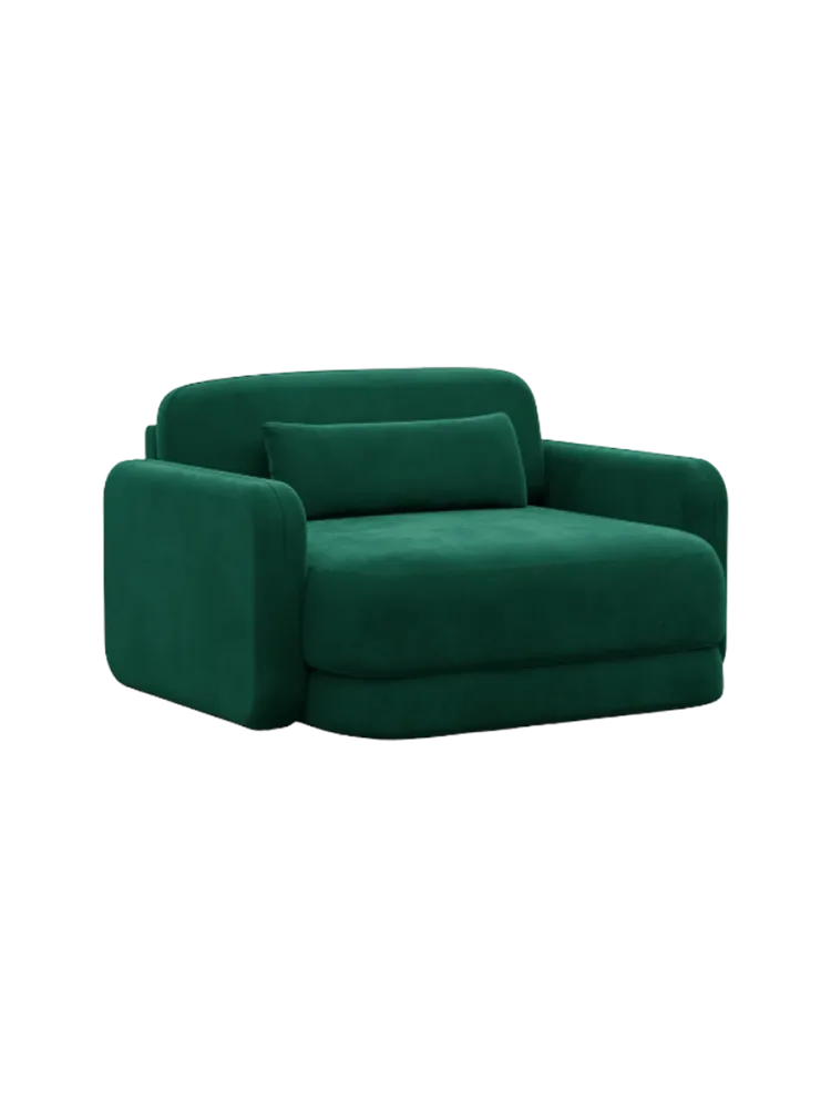 Design Loungesessel „Twiga“ mit Samtbezug Samtbezug Grün BLOOMINGLOFT Collection