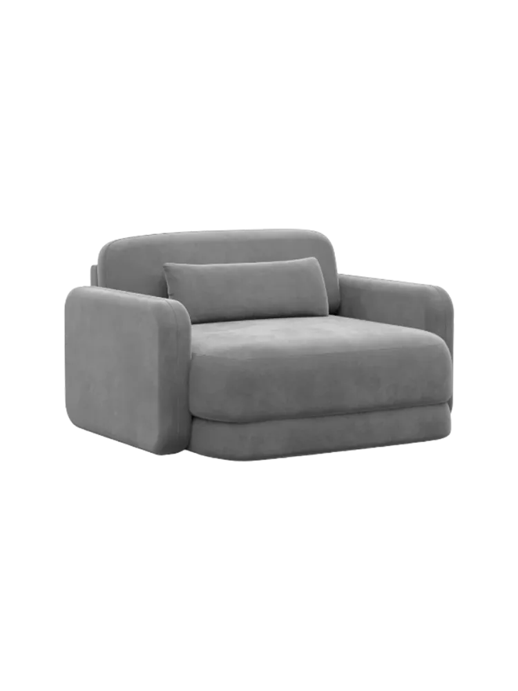 Design Loungesessel „Twiga“ mit Samtbezug Samtbezug Dunkelgrau BLOOMINGLOFT Collection