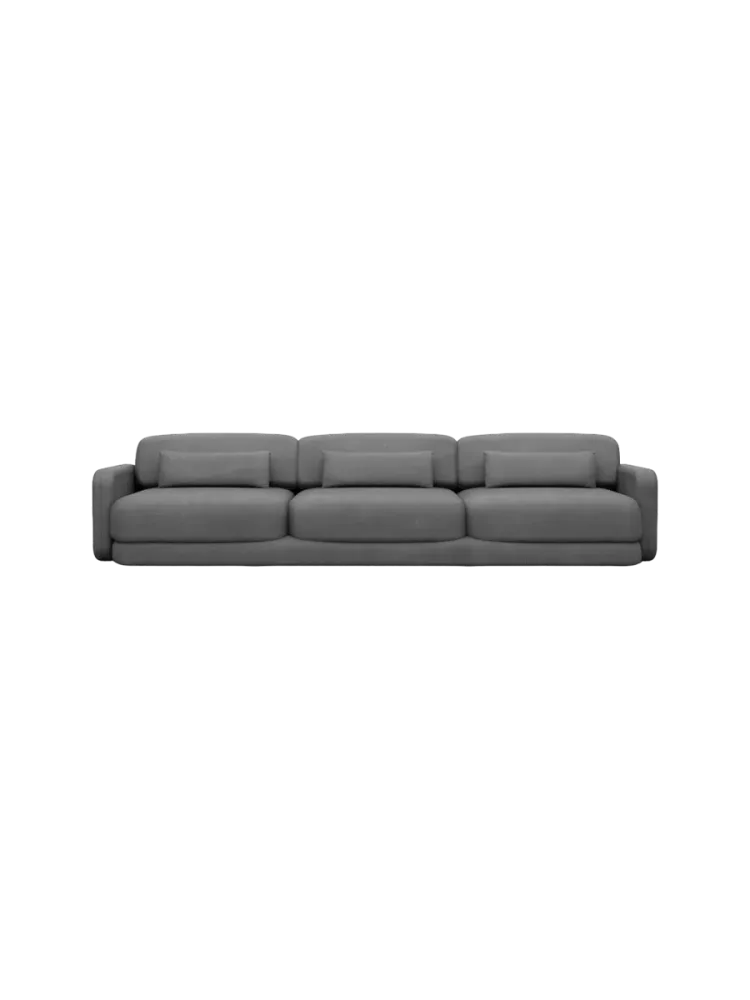 3-Sitzer Design Echtleder Sofa „Twiga“ Echtleder Dark Grey BLOOMINGLOFT Collection