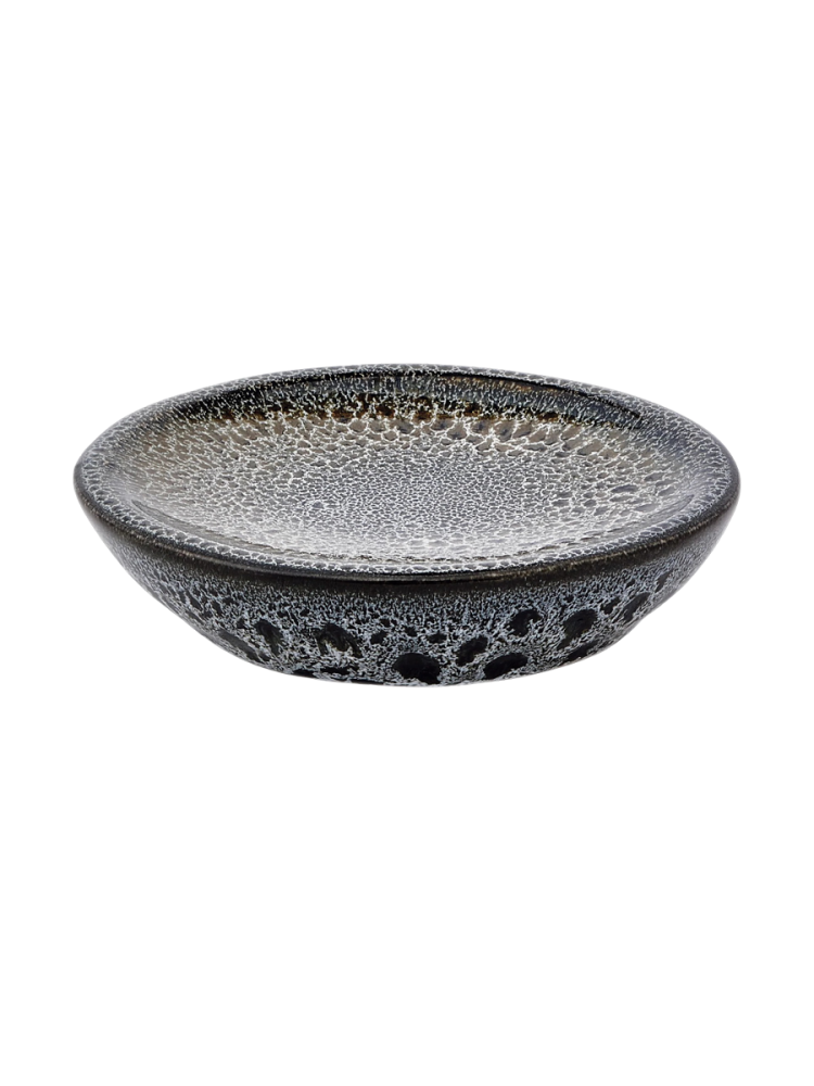 Handgefertigte Design Seifenschale „Ugo“ aus Keramik, Black Olive Aquanova