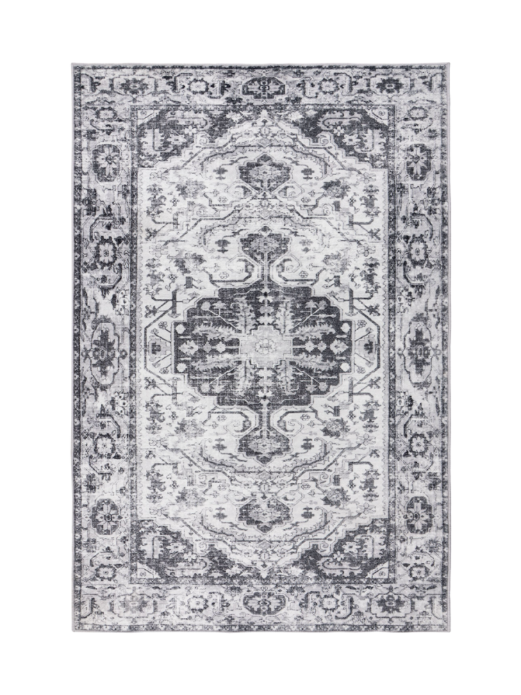 Waschbarer Design Teppich „Vegas 201“ - Silver LALEE
