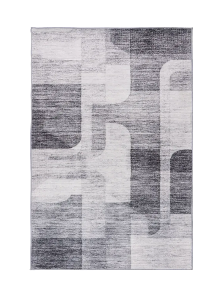 Waschbarer Design Teppich „Vegas 202“ - Silver Multicolor 160 x 230 cm LALEE