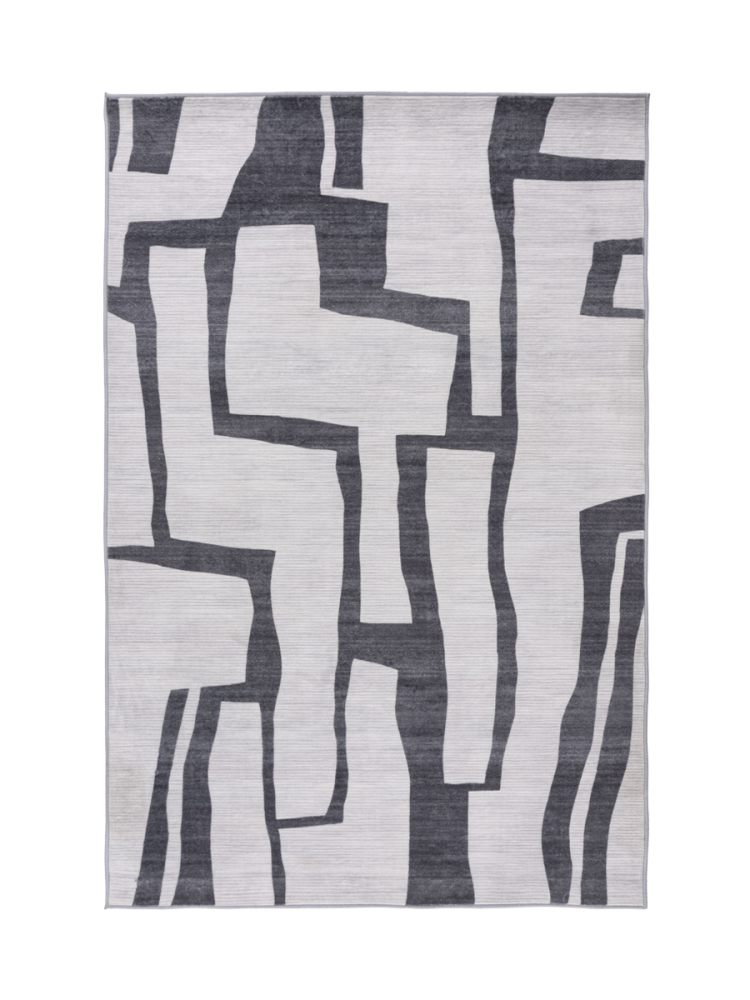 Waschbarer Design Teppich „Vegas 203“ - Silver LALEE
