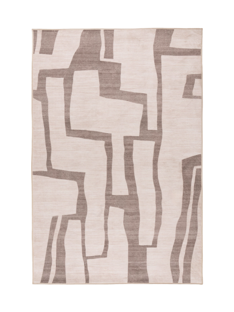 Waschbarer Design Teppich „Vegas 203“ - Taupe LALEE