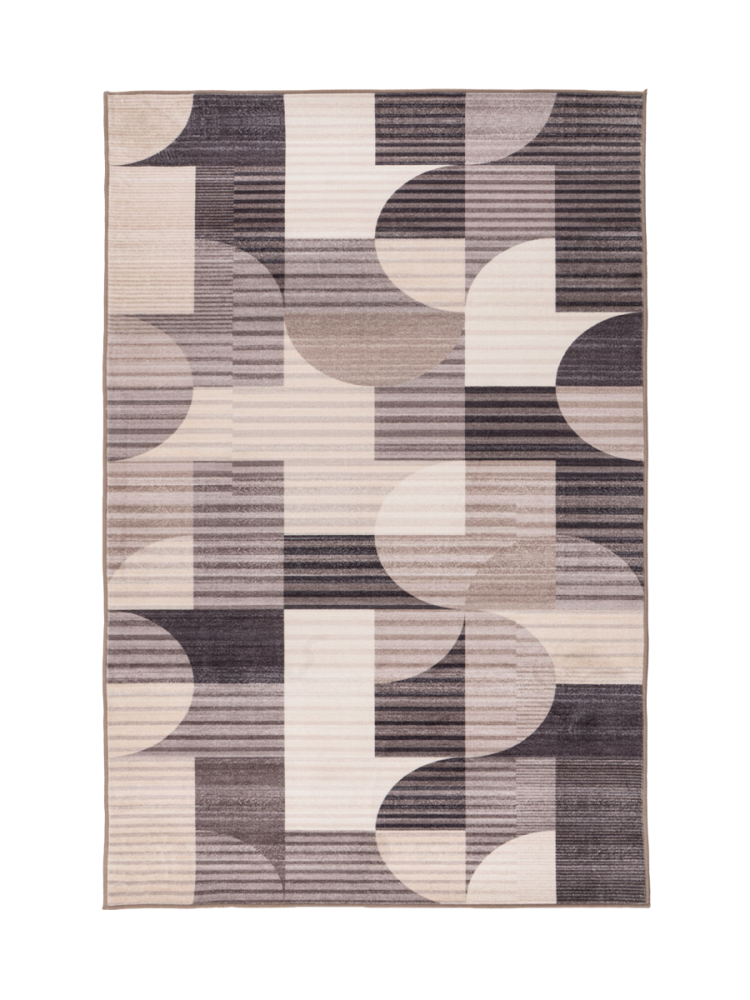 Waschbarer Design Teppich „Vegas 204“ - Taupe LALEE
