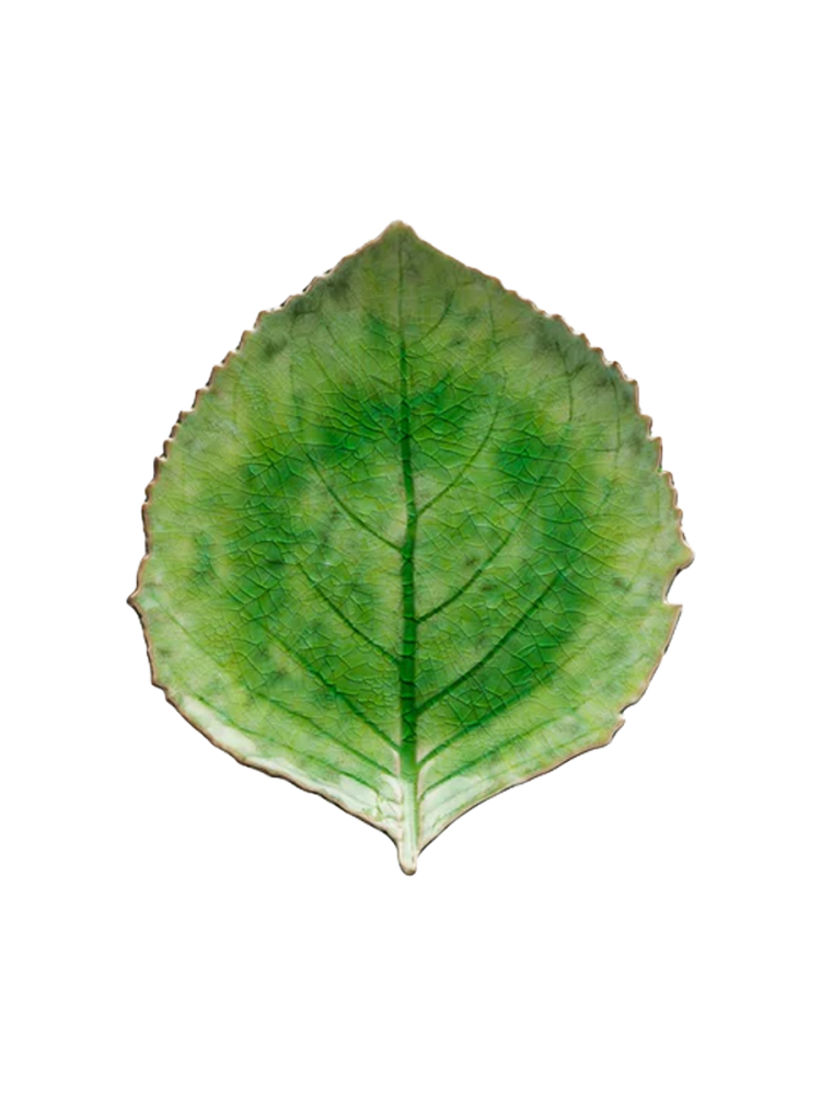 Handgefertigter Salat- & Dessertteller „Riviera Hydrangea leaf“ Costa Nova
