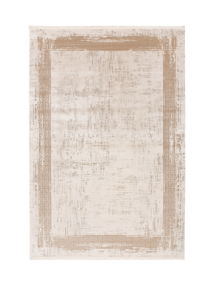 Hochwertiger Viskose Design Teppich „Venezia 902“ - Beige LALEE
