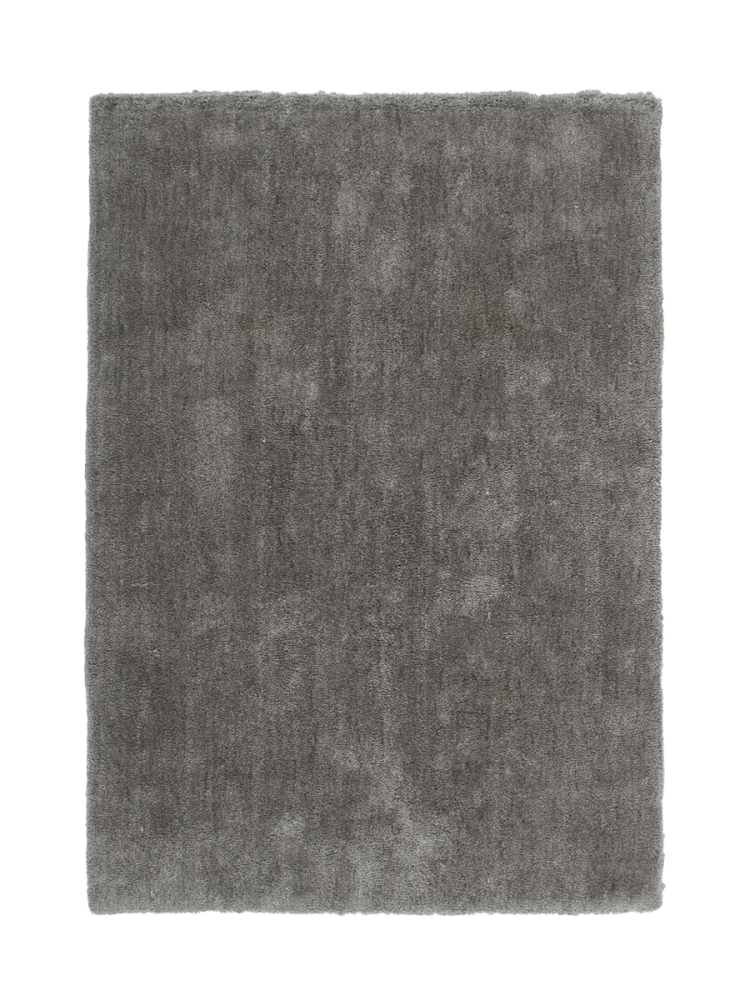 Hochwertiger Hochfloor Design Teppich „Velvet 500“ - Platin LALEE