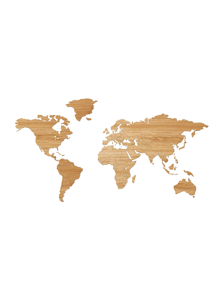 Design Wandobjekt „Wooden World Map“ Wooden Amsterdam