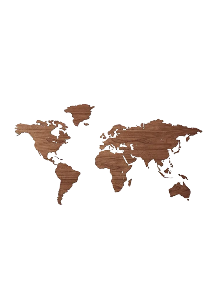 Design Wandobjekt „Wooden World Map“ Wooden Amsterdam