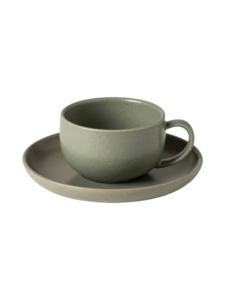 Handgefertigte Tee- & Kaffeetasse „Pacifica“ mit Untersetzer Costa Nova