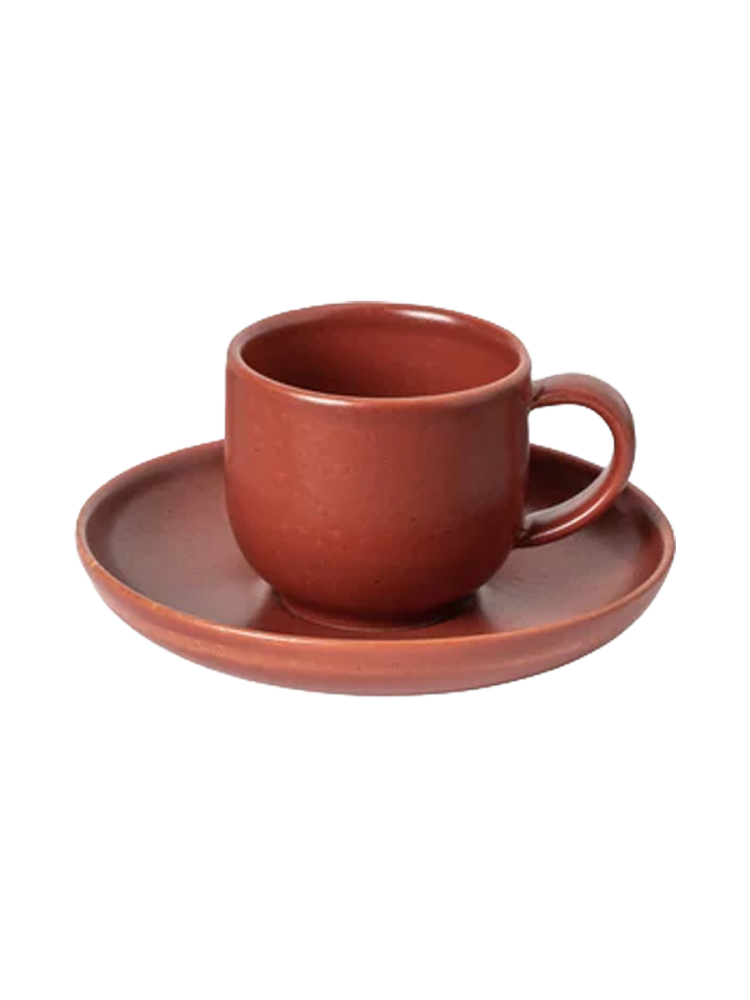 Handgefertigte Espressotasse „Pacifica“ mit Untersetzer Costa Nova