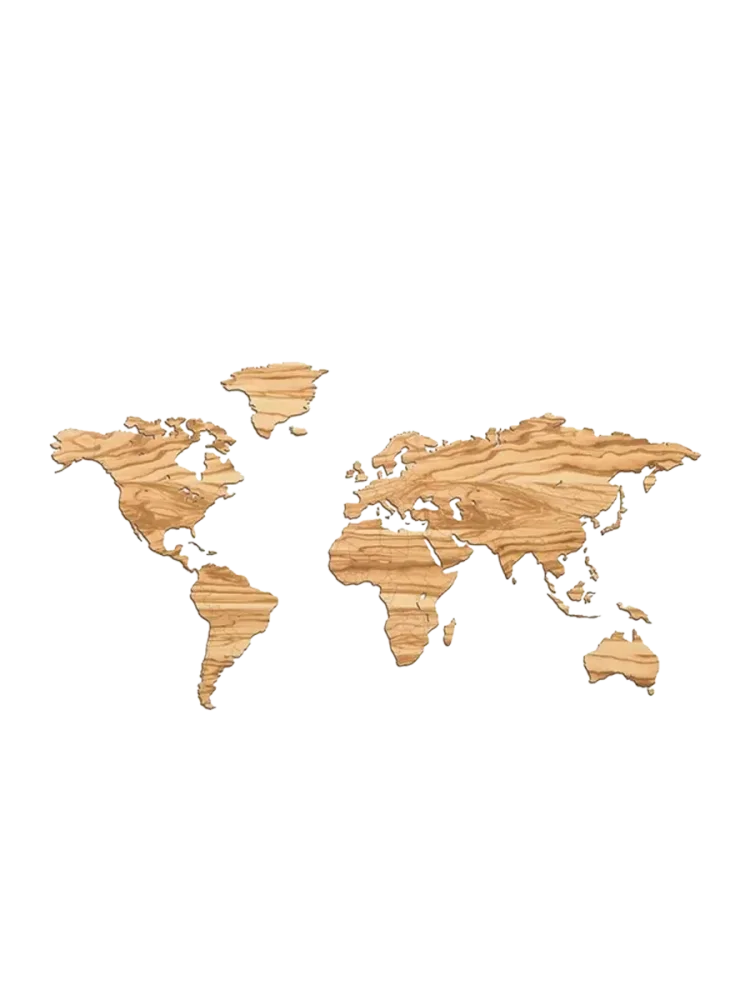Design Wandobjekt „Wooden World Map“ Wooden Amsterdam