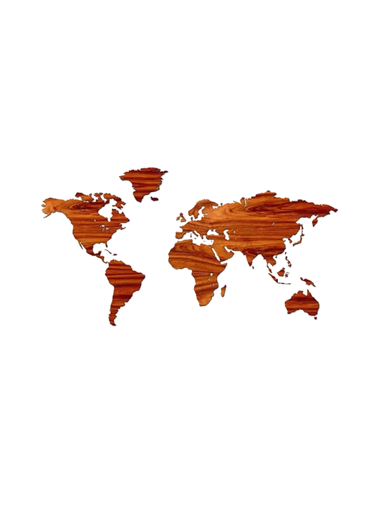 Design Wandobjekt „Wooden World Map“ Wooden Amsterdam