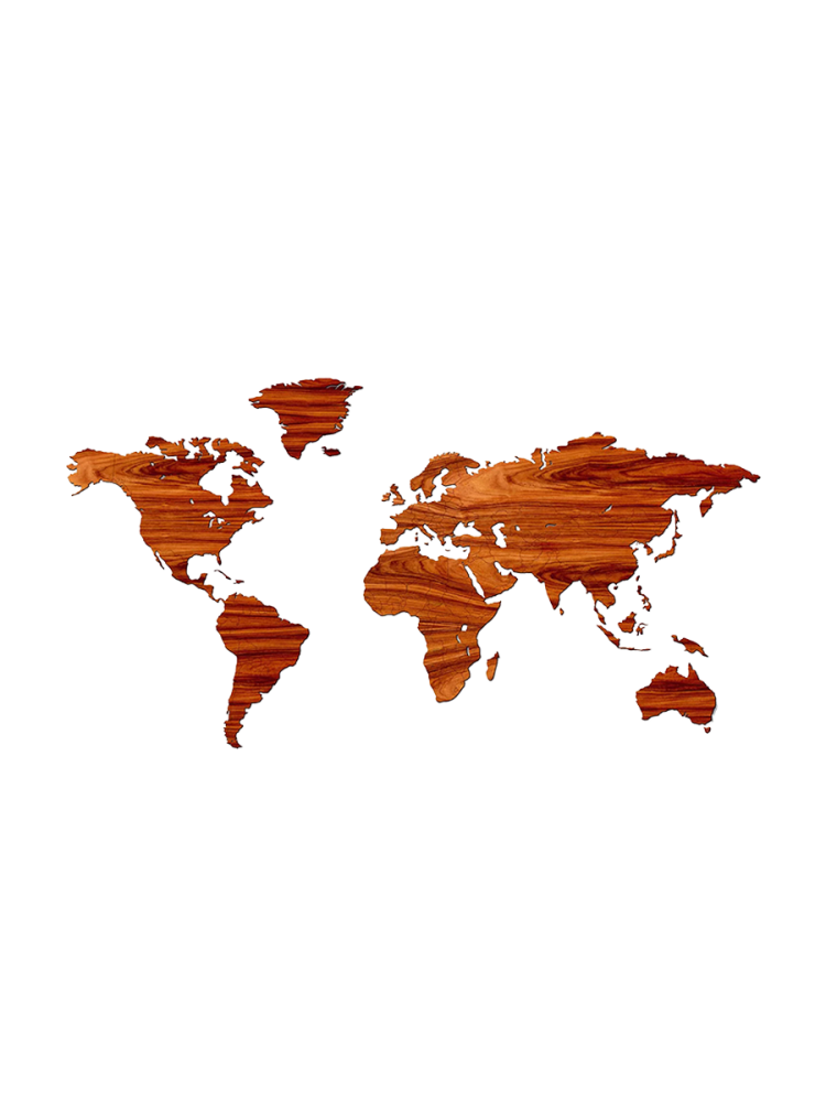 Design Wandobjekt „Wooden World Map“ Wooden Amsterdam