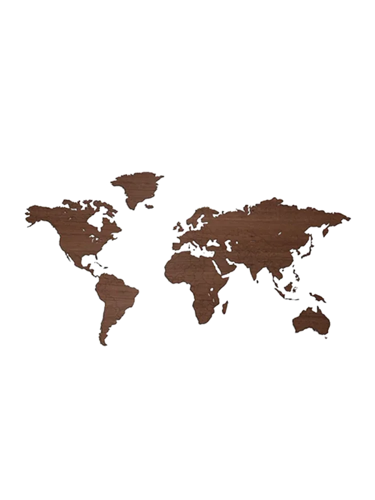 Design Wandobjekt „Wooden World Map“ Wooden Amsterdam