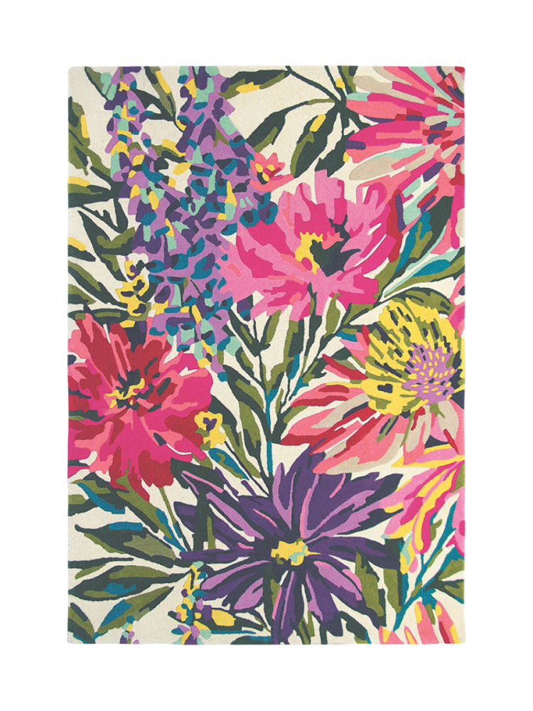 Designer Teppich „Floreale“ - handgetuftet, aus 100% reiner Schurwolle Harlequin
