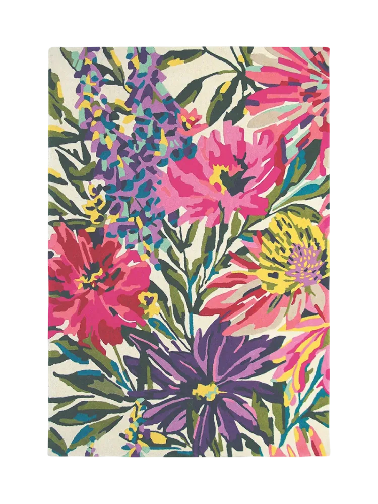 Designer Teppich „Floreale“ - handgetuftet, aus 100% reiner Schurwolle Harlequin