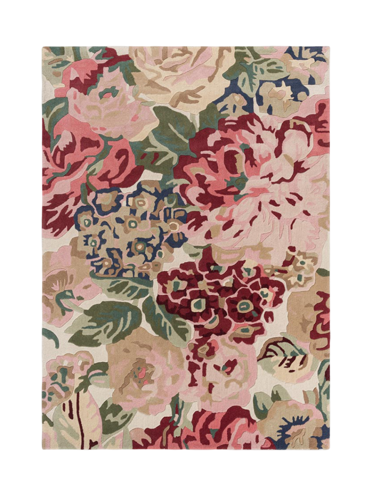 Designer Teppich „Rose & Peony“ - handgetuftet, aus 100% reiner Schurwolle Sanderson