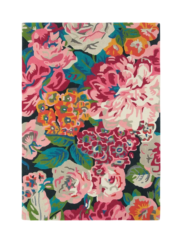 Designer Teppich „Rose & Peony“ - handgetuftet, aus 100% reiner Schurwolle Sanderson