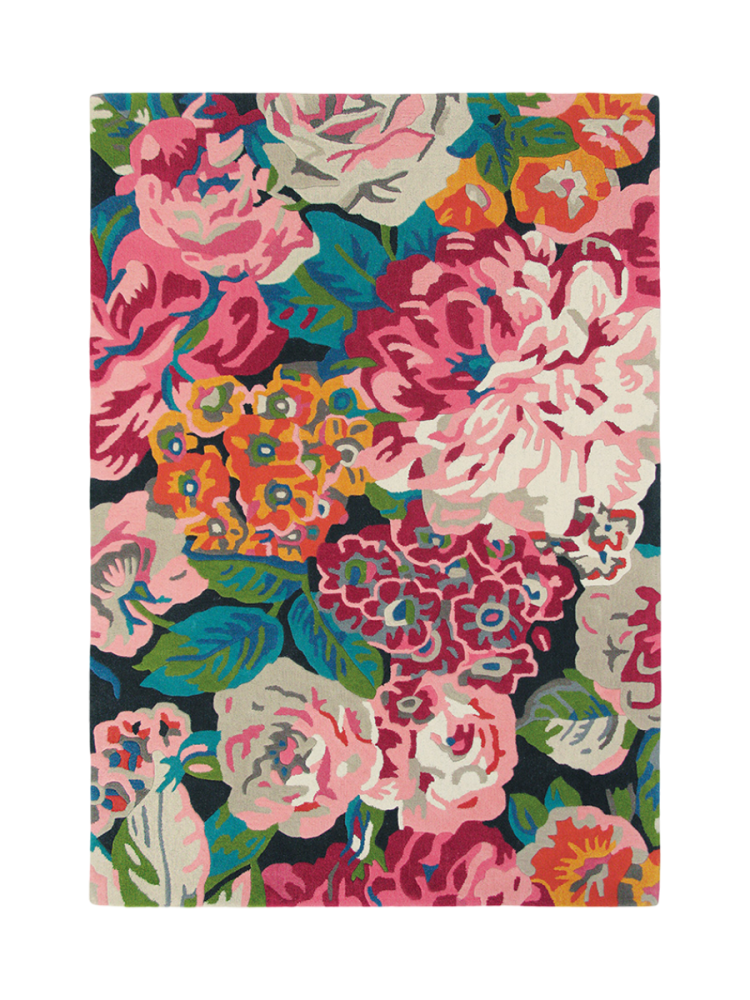 Designer Teppich „Rose & Peony“ - handgetuftet, aus 100% reiner Schurwolle Sanderson