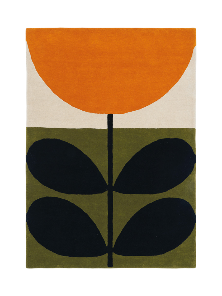Designer Teppich „Stem Black“ - handgetuftet, aus 100% reiner Schurwolle ORLA KIELY