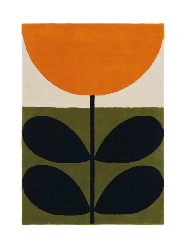 Designer Teppich „Stem Black“ - handgetuftet, aus 100% reiner Schurwolle ORLA KIELY