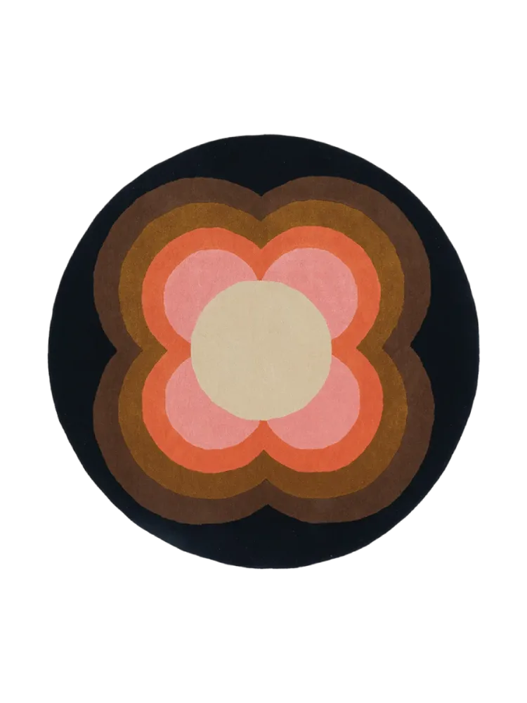 Runder Designer Teppich „Sunflower“ - handgetuftet, aus 100% reiner Schurwolle ORLA KIELY