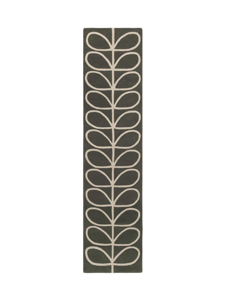 Designer Fußläufer „Linear Stem Slate“ handgetuftet, aus 100% reiner Schurwolle ORLA KIELY