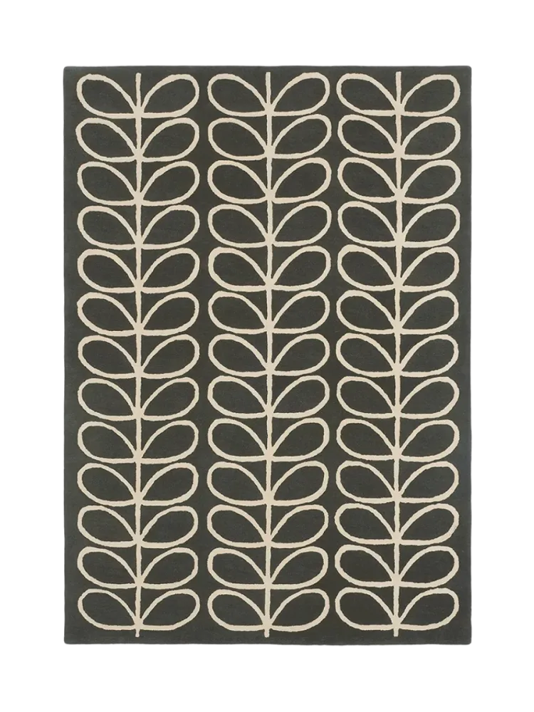 Designer Teppich „Linear Stem Olive“ - handgetuftet, aus 100% reiner Schurwolle ORLA KIELY
