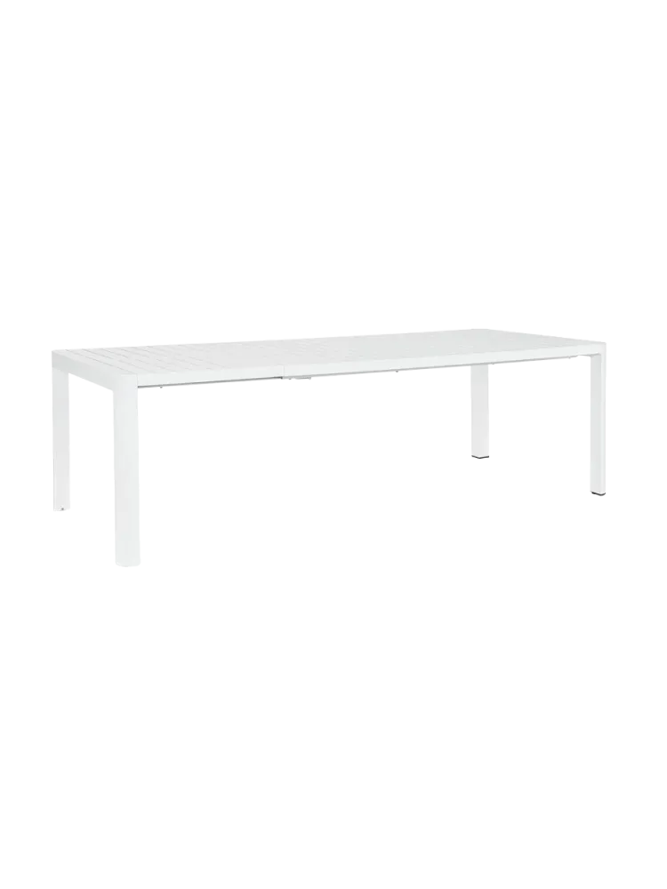 Hochwertiger, ausziehbarer Gartentisch „Kiplin“, verschiedene Grössen Weiss Bizzotto