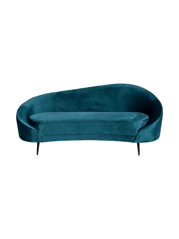 3-Sitzer Design Sofa „Constance“ Samt Petrol Bizzotto
