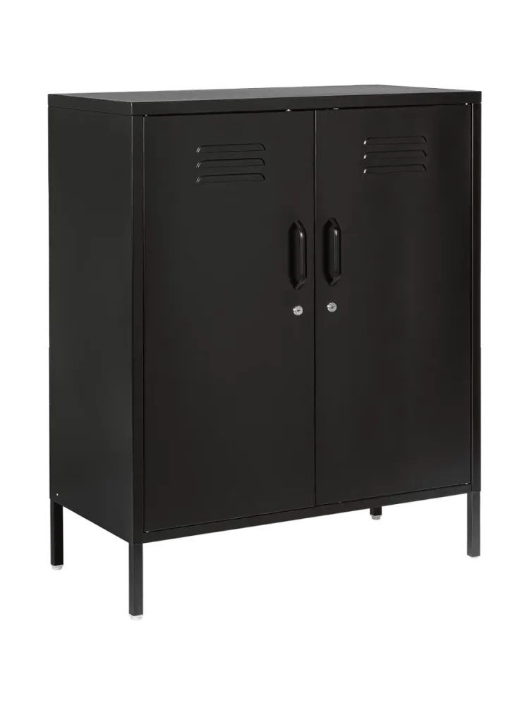 Highboard „Cambridge“ aus Metall Schwarz Bizzotto