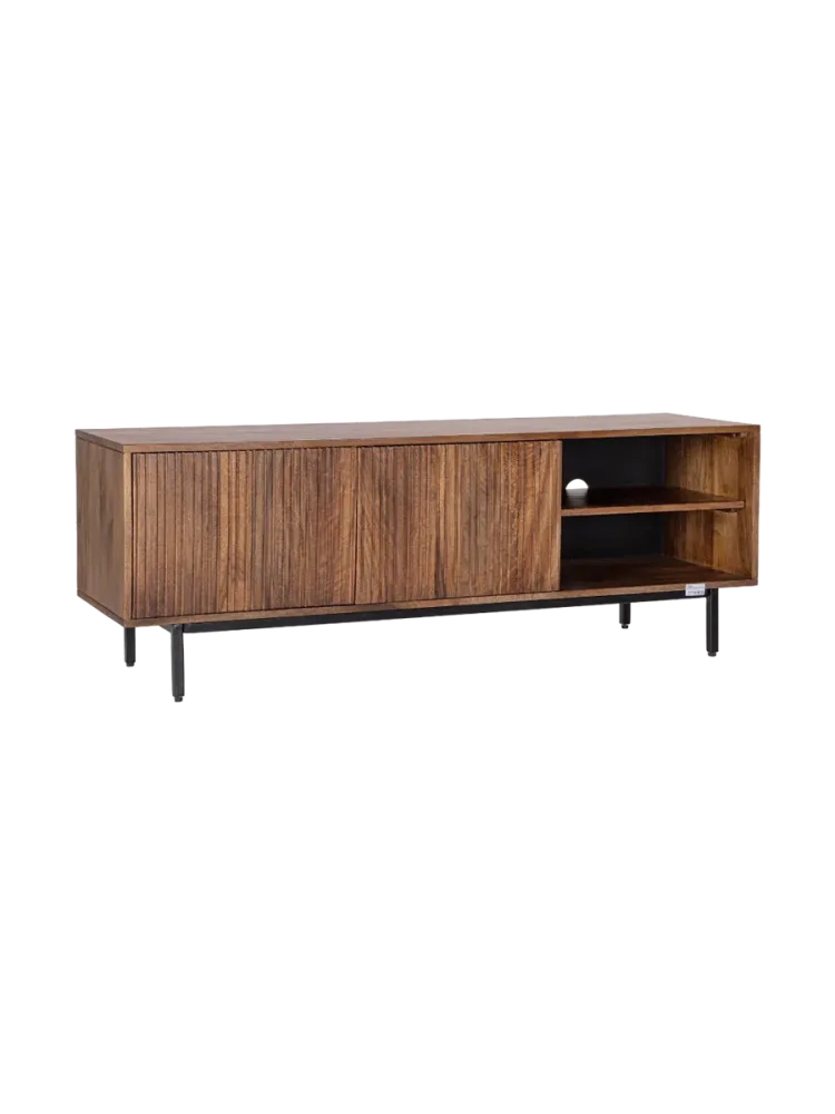 Massives Design Lowboard „Tadita“, 2-türig Mangoholz Natural Bizzotto