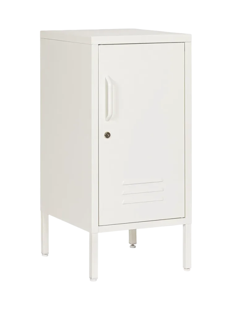 Nachttisch „Cambridge“ aus Metall Creme Bizzotto
