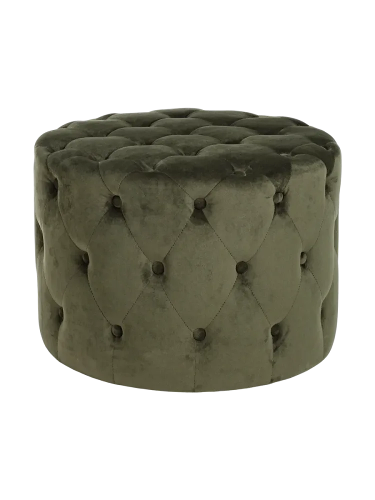 Design Sitzpouf „Lorella“ Samt Grün Bizzotto