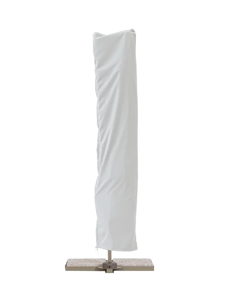 360° schwenkbarer Premium Ampelschirm „Saragozza“, verschiedene Grössen Weiss / Grau Bizzotto