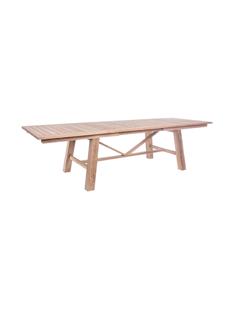 Ausziehbarer Gartentisch „Maryland“ 220-300 x 100 cm - Massives Teakholz Bizzotto