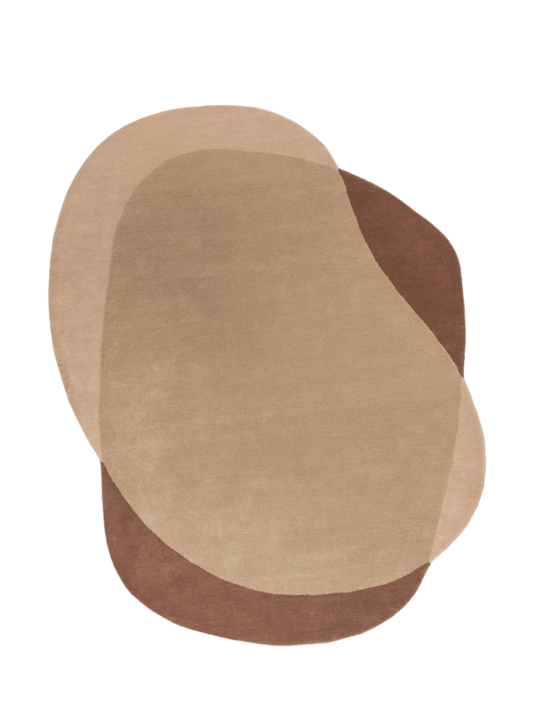 Handgetufteter Designer Wollteppich „Element Moore Caramel“, verschiedene Grössen BRINK & CAMPMAN