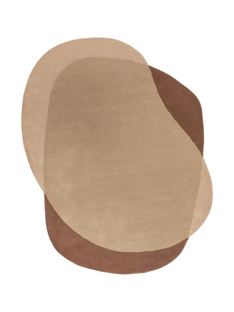 Handgetufteter Designer Wollteppich „Element Moore Caramel“, verschiedene Grössen BRINK & CAMPMAN