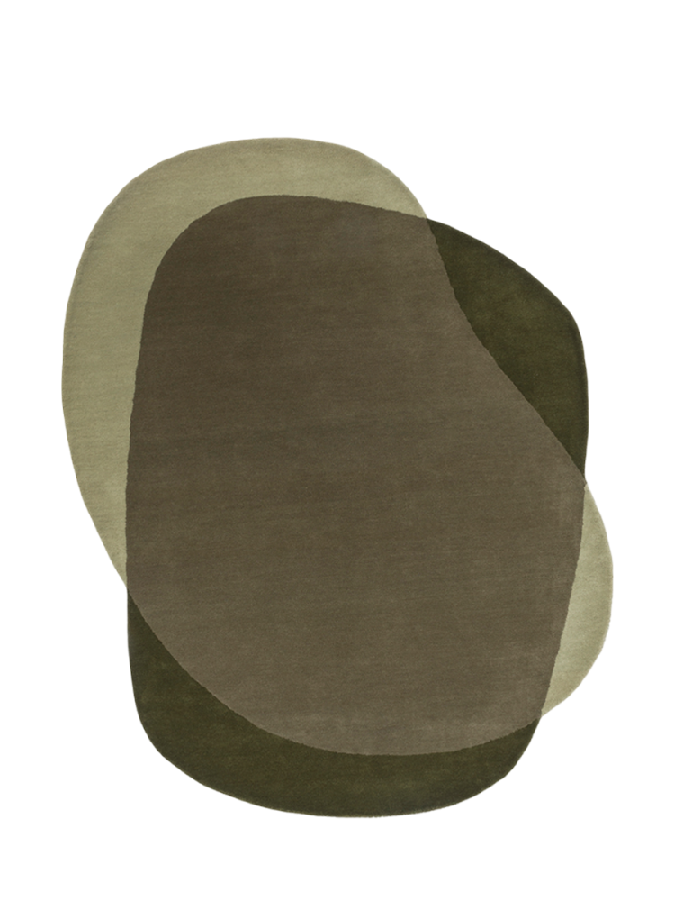 Handgetufteter Designer Wollteppich „Element Moore Moss“, verschiedene Grössen BRINK & CAMPMAN