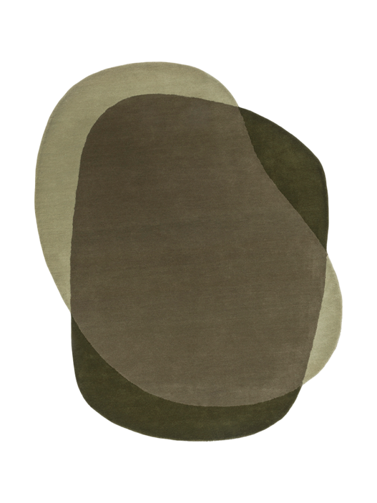 Handgetufteter Designer Wollteppich „Element Moore Moss“, verschiedene Grössen BRINK & CAMPMAN