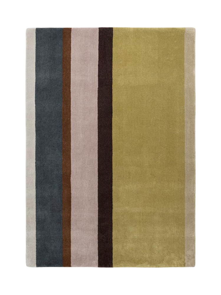 Handgetufteter Designer Wollteppich „Linear Retro“, verschiedene Grössen BRINK & CAMPMAN