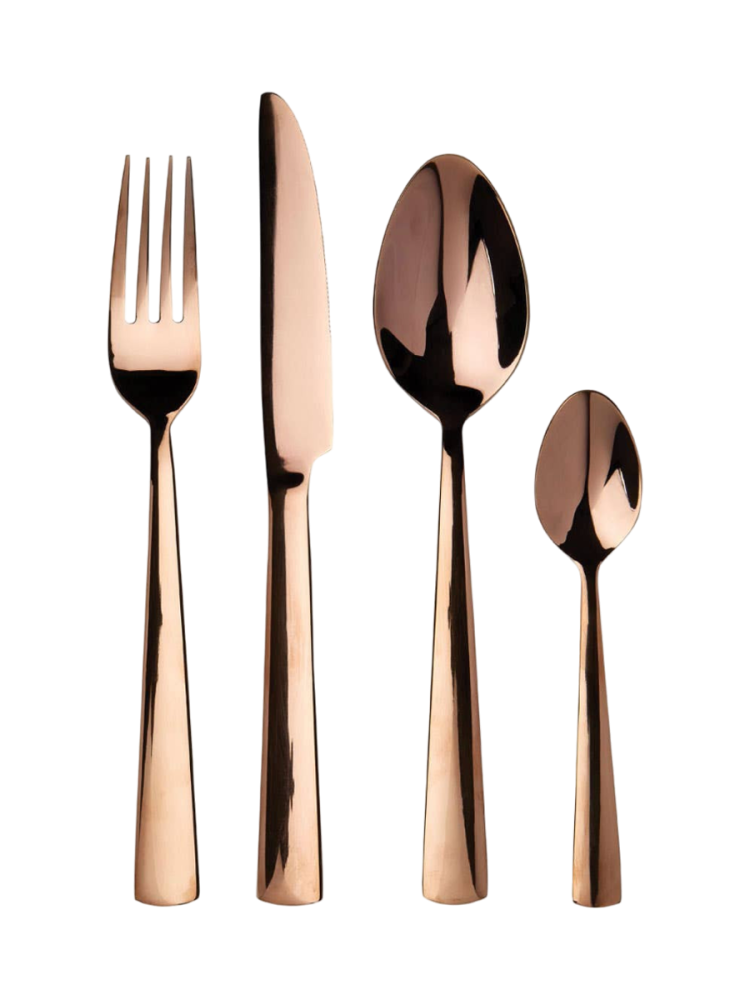 Besteck-Set „Avie Lustra“ Rosé Gold - 16-teilig FIFTY FIVE SOUTH