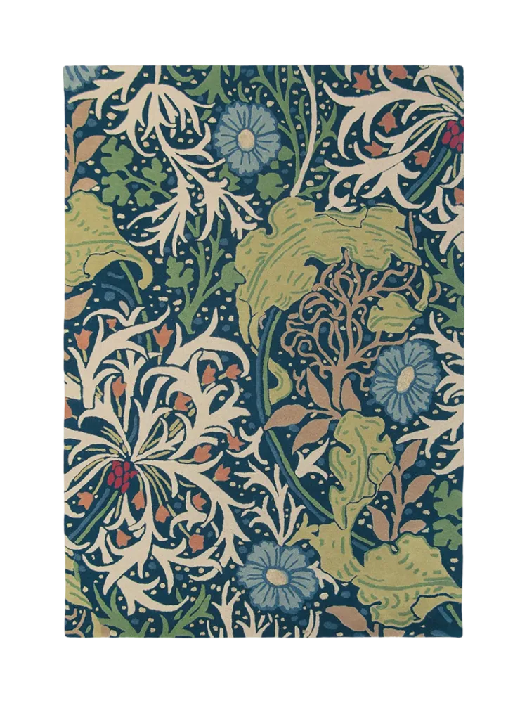 Designer Teppich „Seaweed“ - handgetuftet, aus 97% reiner Schurwolle Morris & Co