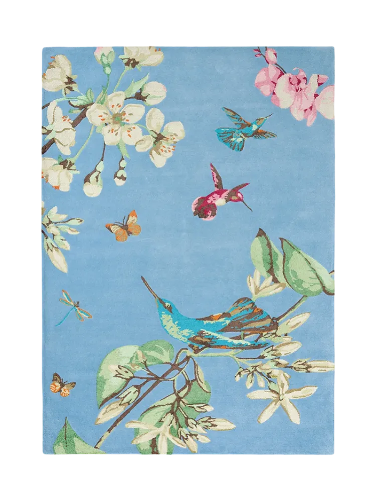 Handgetufteter Designer Wollteppich „Hummingbird“, verschiedene Grössen WEDGWOOD