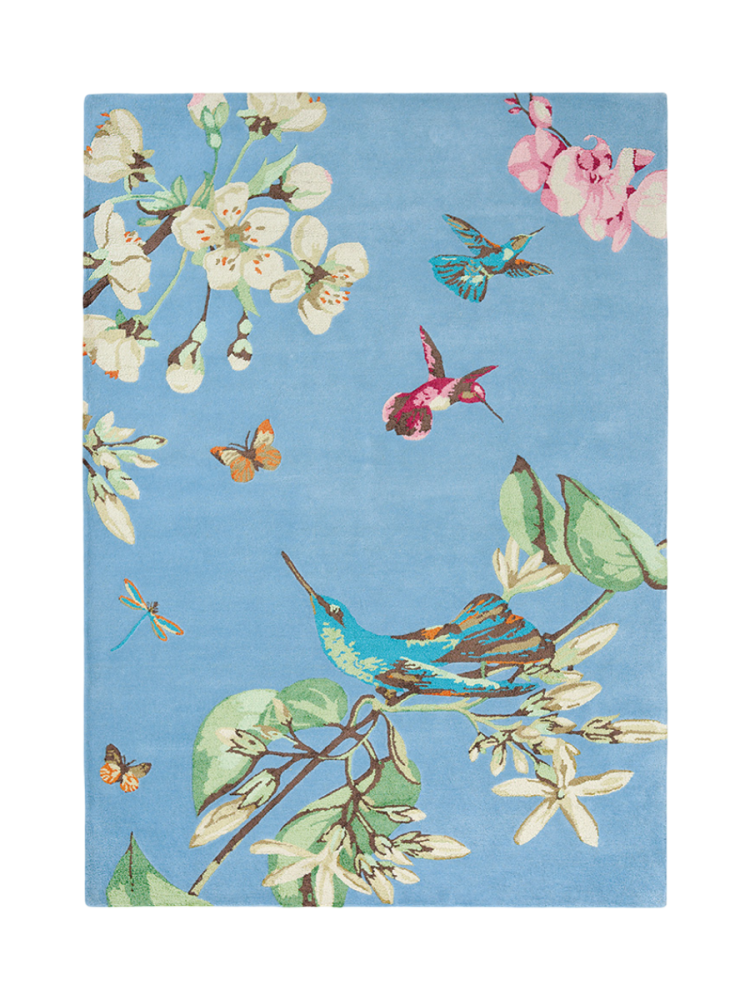 Handgetufteter Designer Wollteppich „Hummingbird“, verschiedene Grössen WEDGWOOD